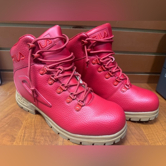 Fila Red Hiking Boots - Picture 1 of 11